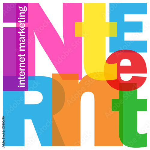 INTERNET MARKETING Vector Letters Collage
