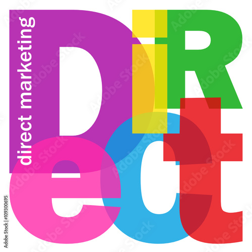 DIRECT MARKETING Vector Letters Collage
