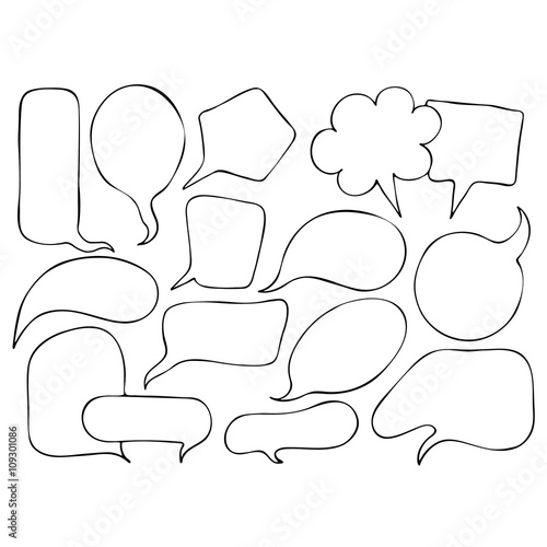 Speech bubbles set
