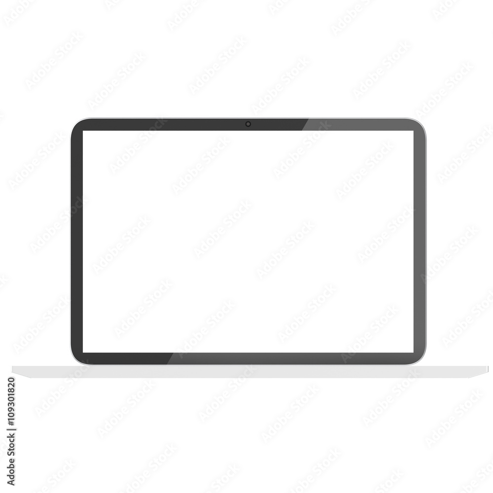 Notebook, personal devices with empty LCD screens isolated on white background. Notebook, personal devices with empty LCD screens isolated on white background.