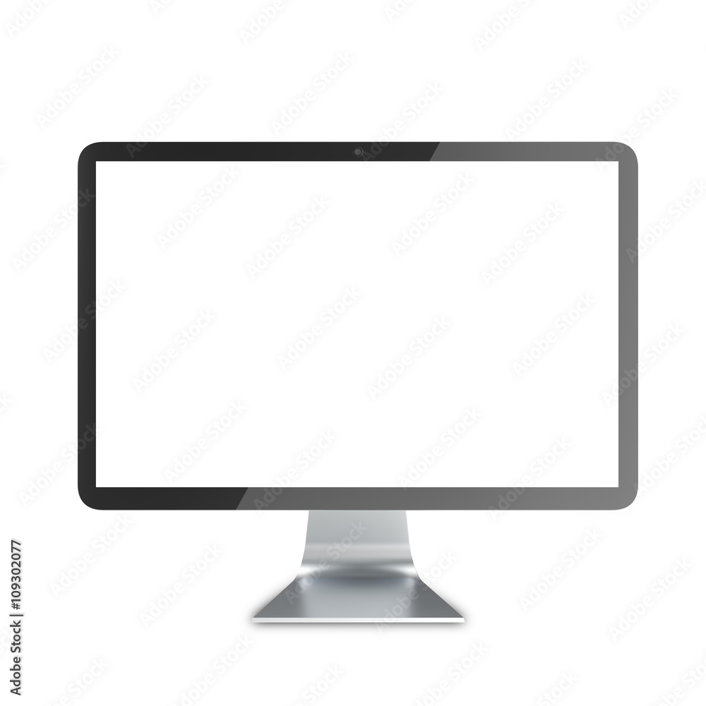 Lcd monitor, electronic device isolated on white background. Lcd monitor, electronic device isolated on white background.