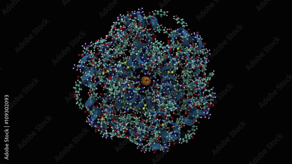 Graphic animation of insulin