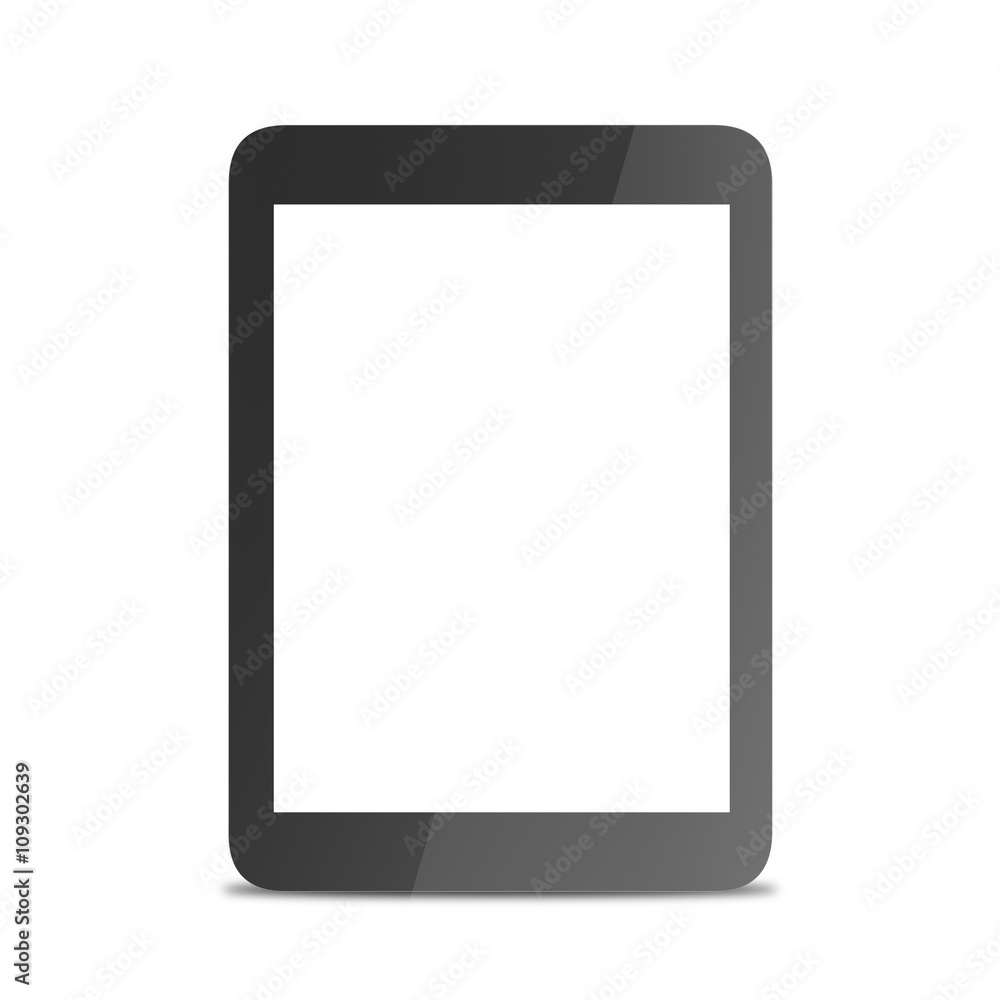 Tablet computer, electronic device isolated on white background. Tablet computer, electronic device isolated on white background.