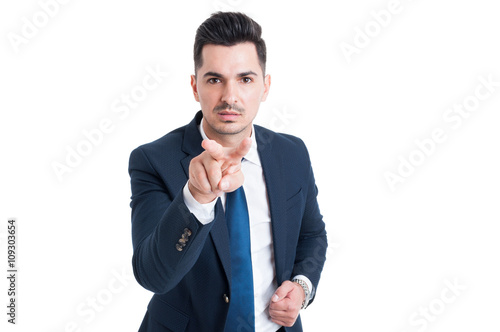 Vászonkép Business man making I see you gesture