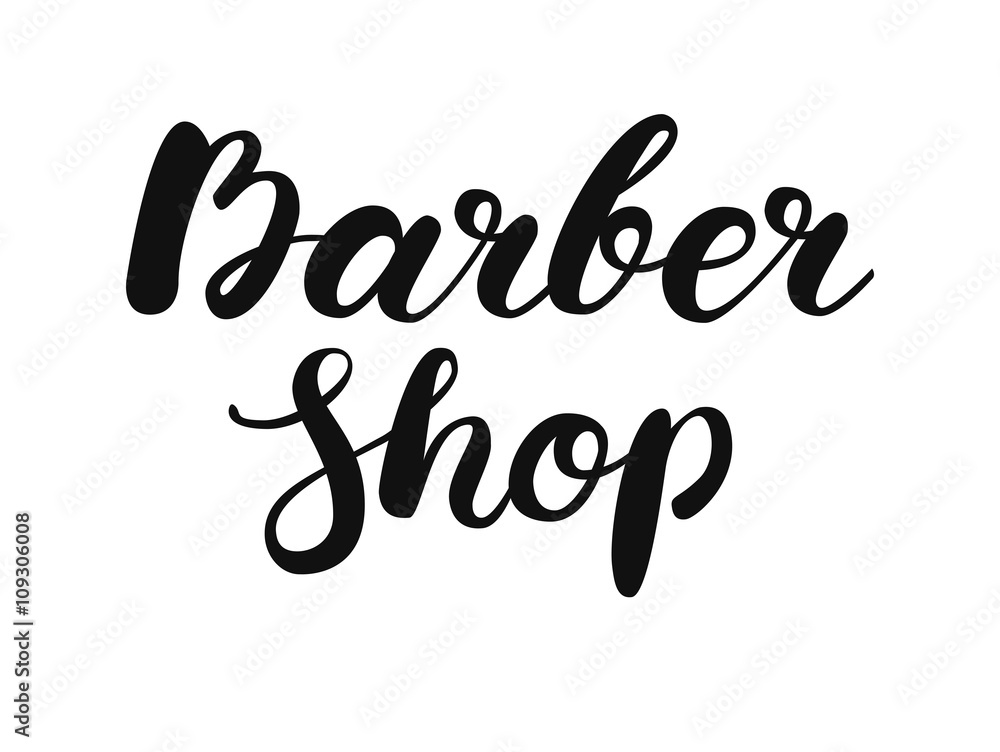 Vector Barber Shop handwriten brush lettering. Calligraphy for laber, poster, banner Vector Barber Shop handwriten brush lettering. Calligraphy for laber, poster, banner