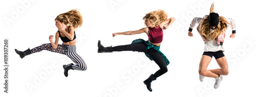 Woman dancing street dance