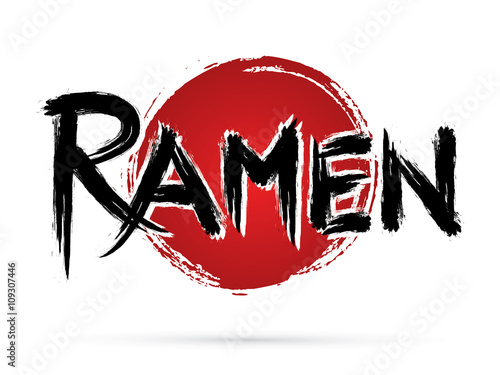 Ramen, Font designed graphic vector