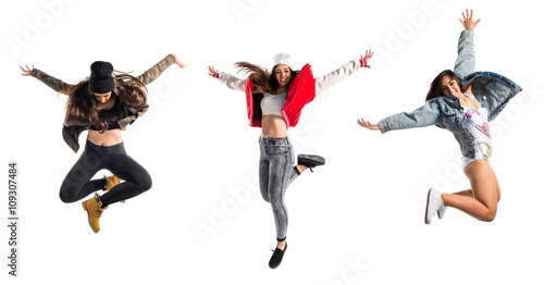 Woman dancing street dance