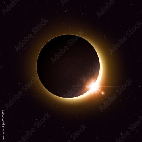 Fototapeta Naklejka Na Ścianę i Meble -  Space Solar Eclipse