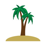 Palm trees. Holiday concept, palm, holiday icon, flat vector