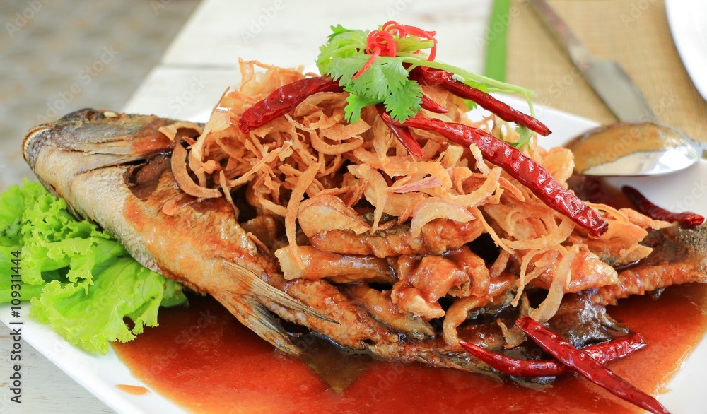 The Spicy Mix Fish of Thai Food
