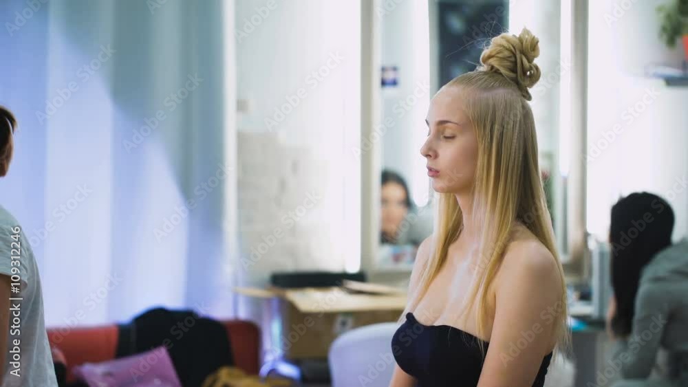 Beautiful young model with make-up and manicure, Beautiful young model with make-up and manicure,