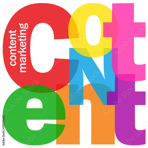 CONTENT MARKETING Vector Letters Collage