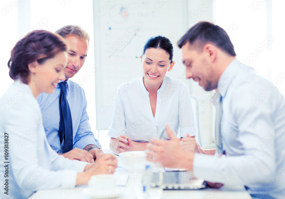 business team having meeting in office