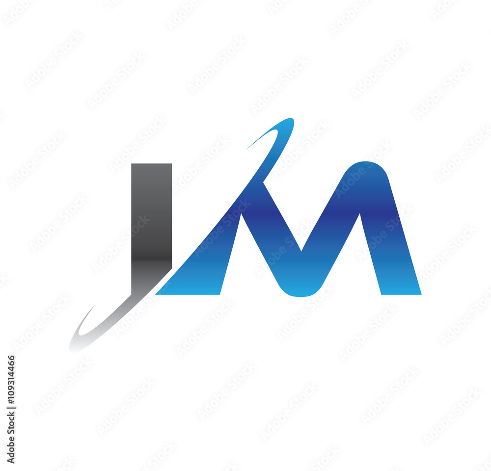 im initial logo with double swoosh blue and grey im initial logo with double swoosh blue and grey