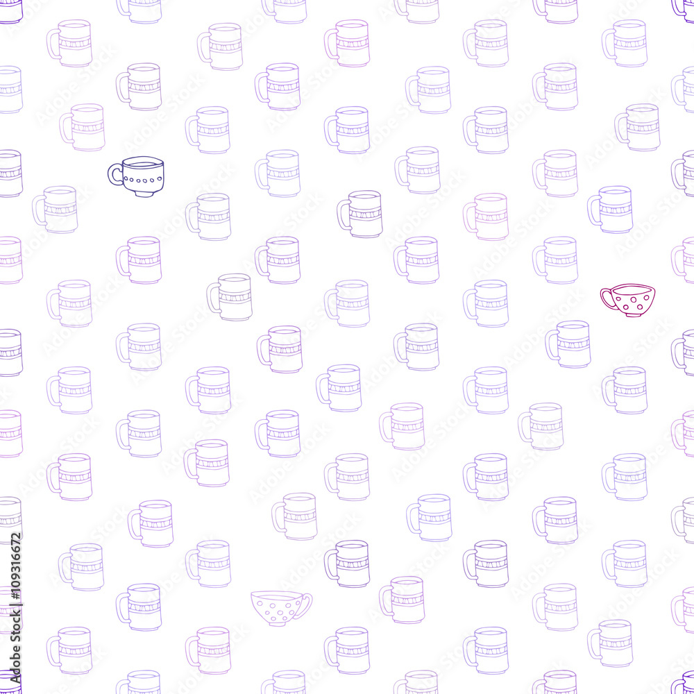 cute mugs and cups background