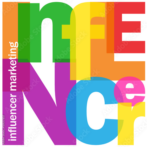 INFLUENCER MARKETING Vector Letters Collage