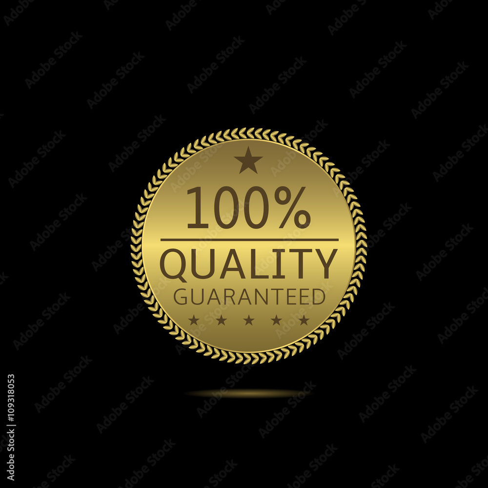Quality guaranteed label Quality guaranteed label
