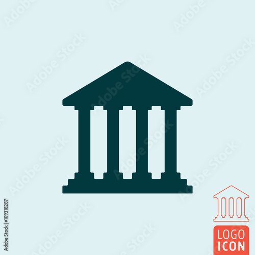 Bank icon isolated