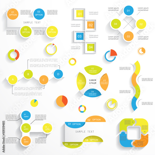 Templates, diagrams, infographic elements