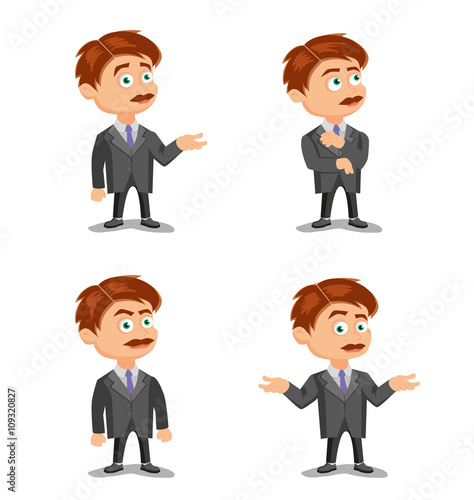 Set of man characters