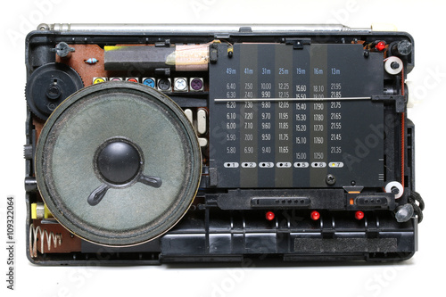 radio broken in isolate background