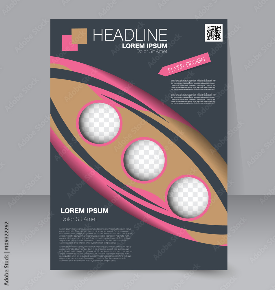 Abstract flyer design background. Brochure template. To be used for magazine cover, business mockup, education, presentation, report. Pink, grey and brown color. Abstract flyer design background. Brochure template. To be used for magazine cover, business mockup, education, presentation, report. Pink, grey and brown color.