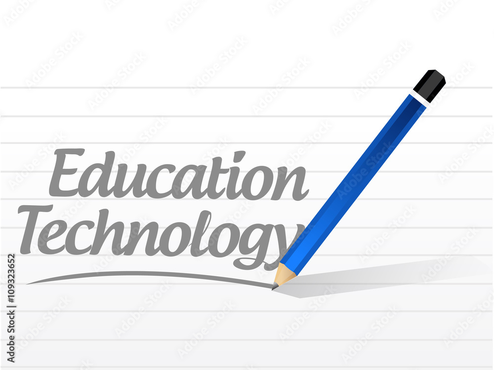 education technology message sign concept education technology message sign concept