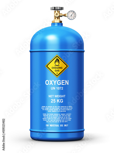 Liquefied oxygen industrial gas container