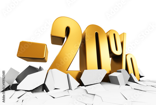 20 percent sale and discount advertisement concept photo