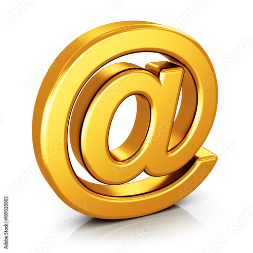 Wallpaper Mural Email AT symbol isolated on white background Torontodigital.ca