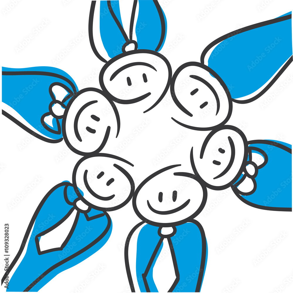 Stick Figure Series Blue / Gruppe Stick Figure Series Blue / Gruppe