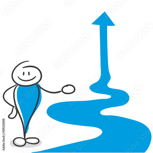 Stick Figure Series Blue / klettern