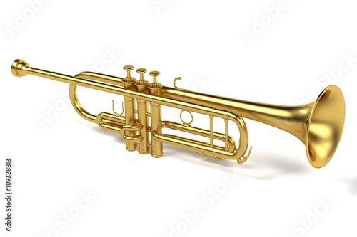3d rendering of jazz trumpet