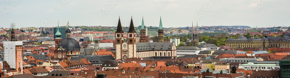 Fototapeta premium Panorama Würzburg