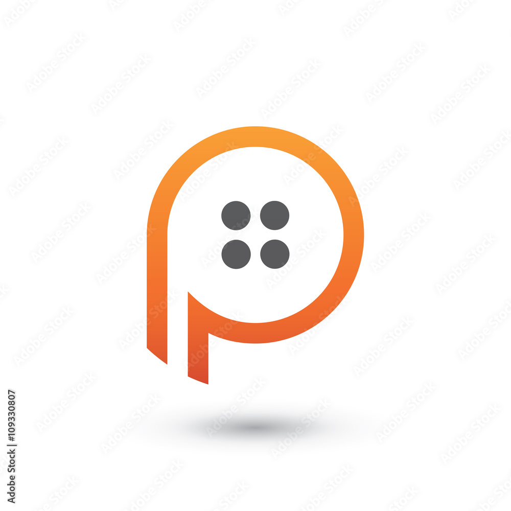 Button P Fashion Icon Logo Button P Fashion Icon Logo