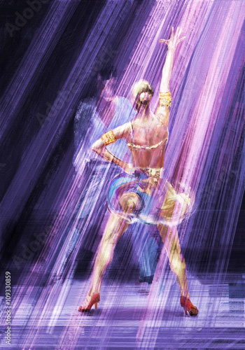 Tableau sur toile hot rumba / hot rumba digital painting