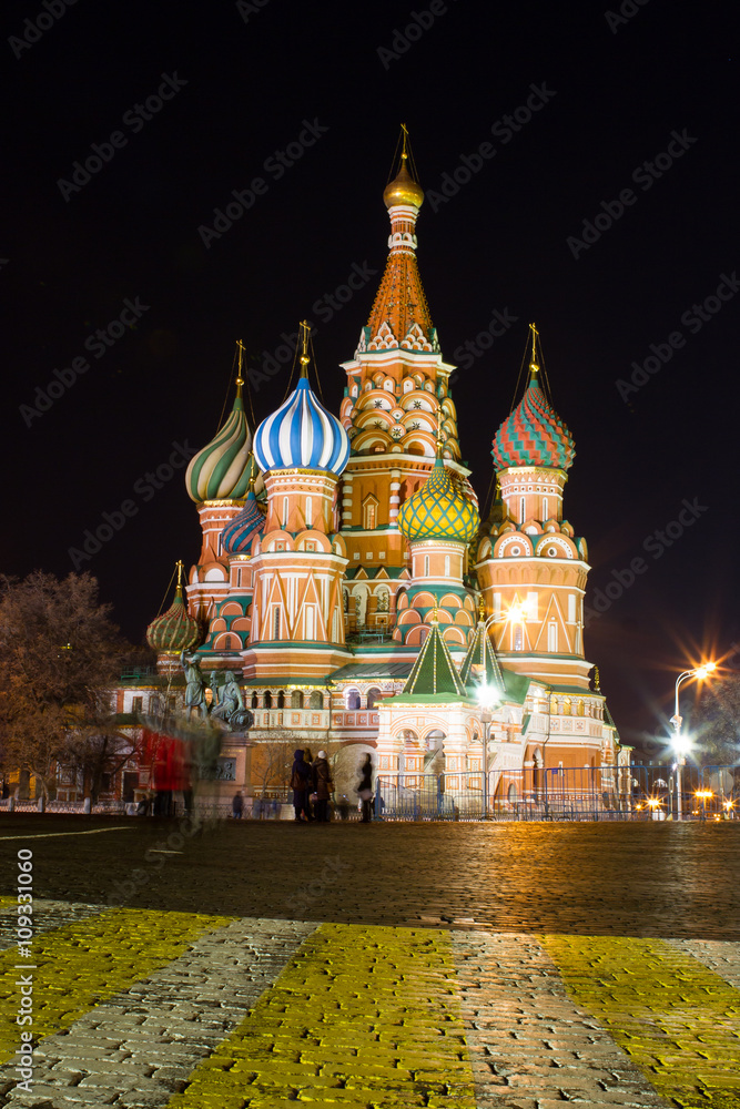 Saint Basil's Cathedral at night