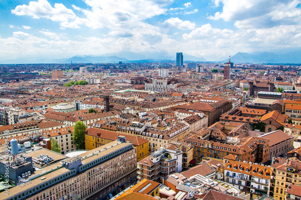 Cityscape of Turin in Italy