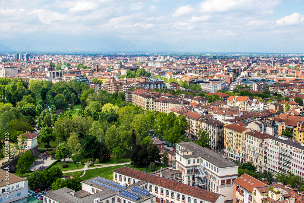 Cityscape of Turin in Italy