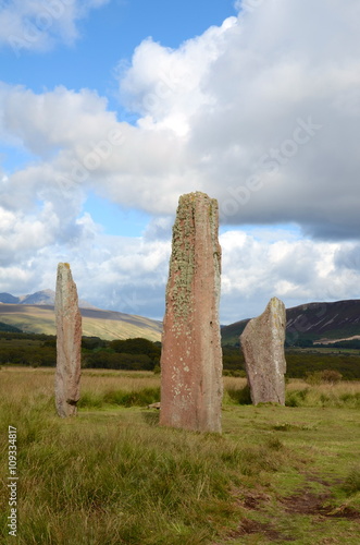 Machrie Standing Stones on the Isle of Arran, one of the 6 stone circles on the moor