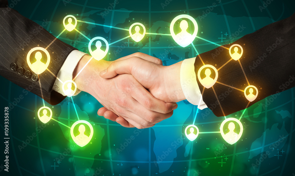handshake, social netwok concept handshake, social netwok concept