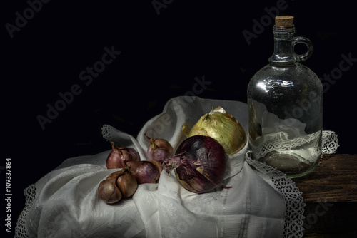 Still life with onions