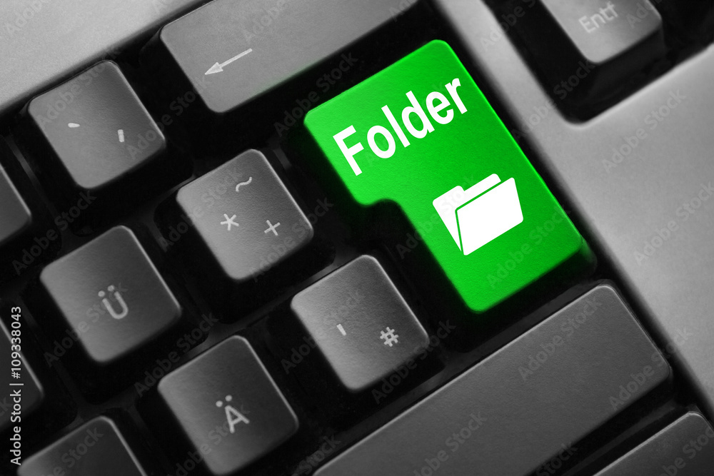 grey keyboard green button folder online grey keyboard green button folder online