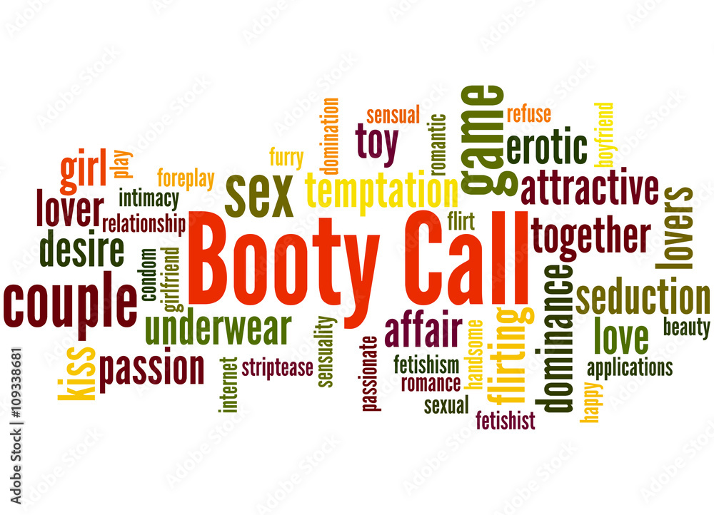 Booty Call, word cloud concept