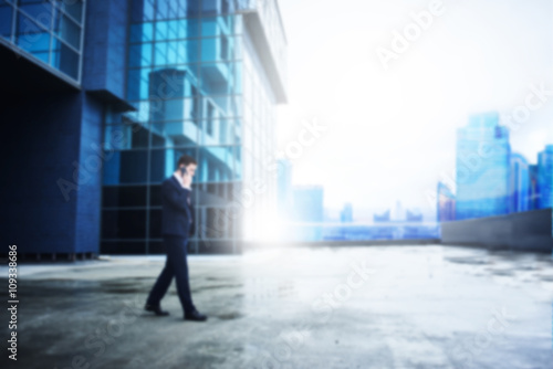 Blurred business background
