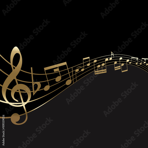 Abstract music notes background