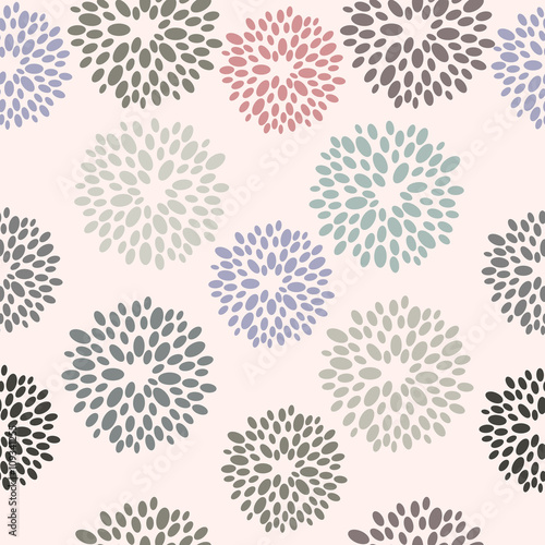Abstract flower background. Seamless vector pattern with gentle colors