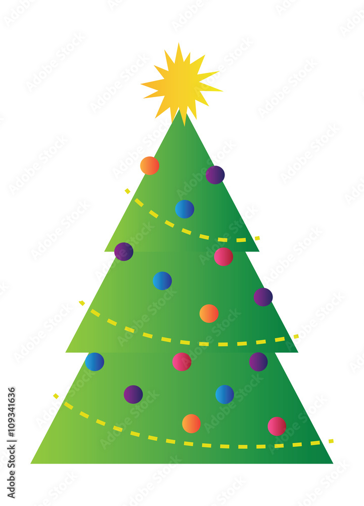 Obraz premium funky modern Christmas trees vector