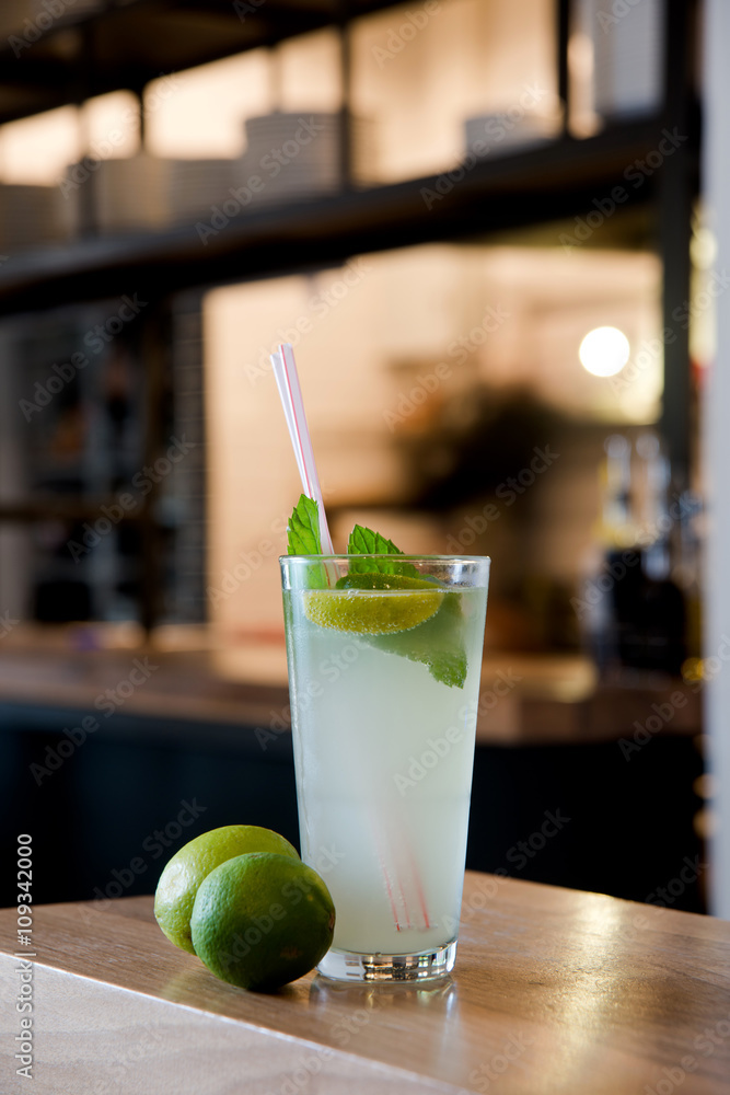 Homemade lemonade with fresh lemon and mint Homemade lemonade with fresh lemon and mint